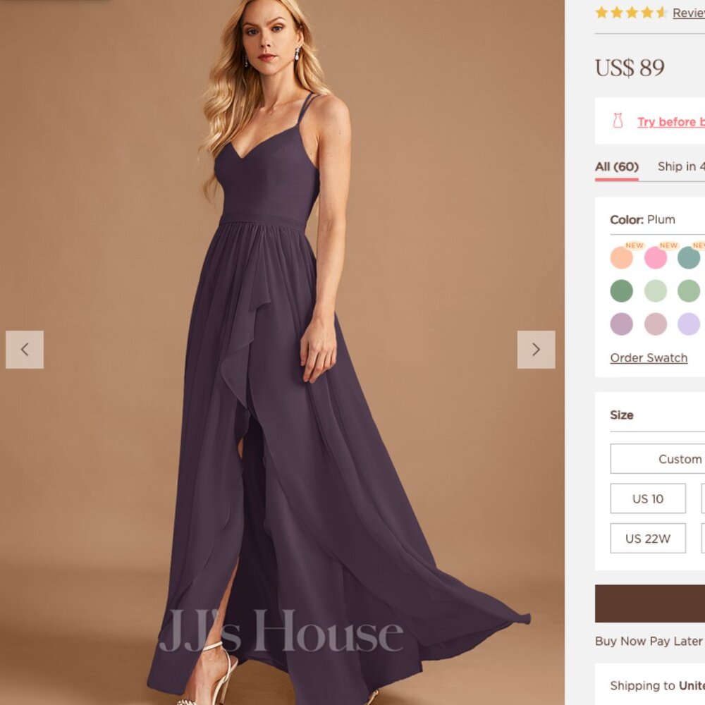 Bridesmaid/Prom dress JJs House (2 sizes available)